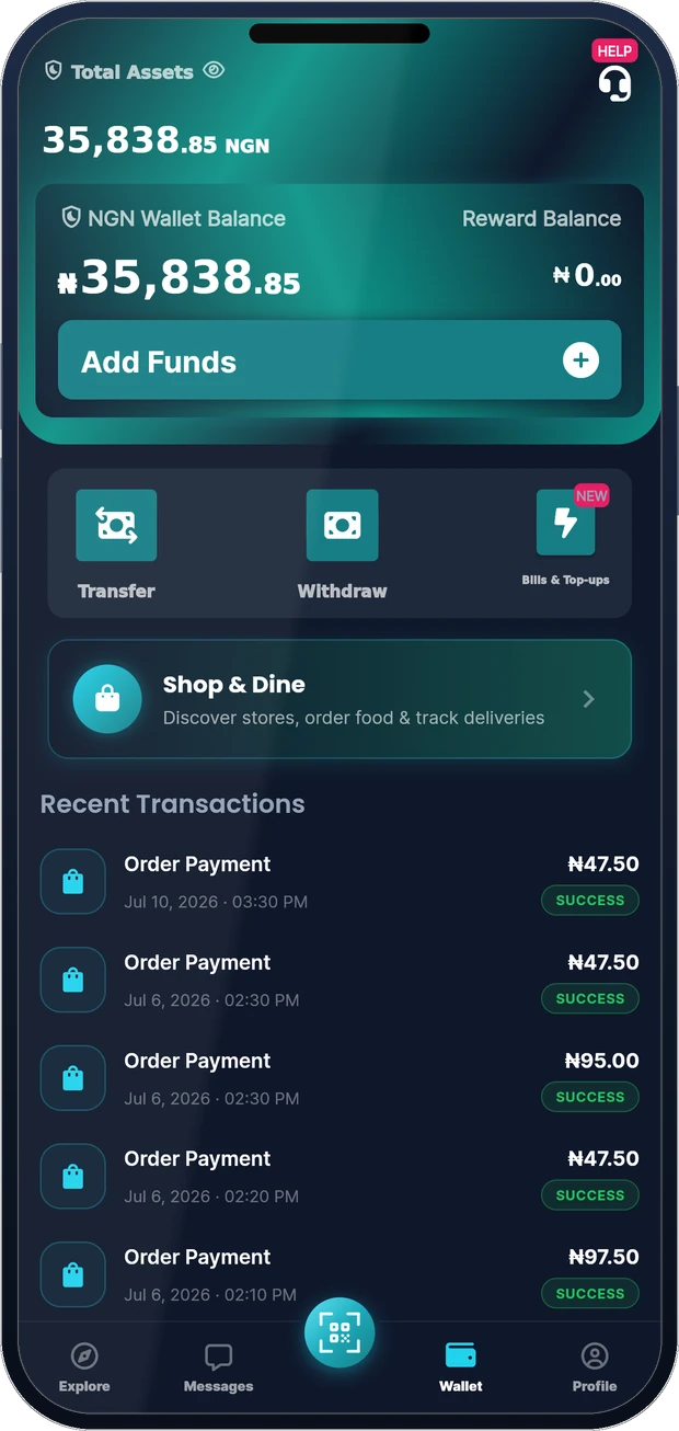 Amril wallet – balance and payments